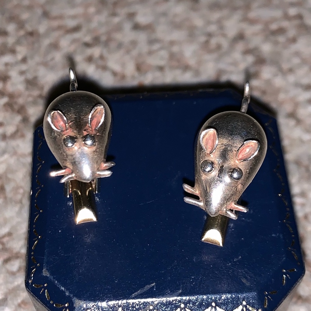 Vintage 925 mouse cuff links